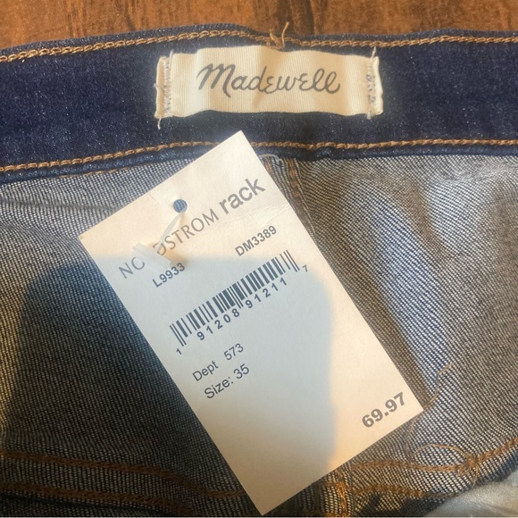 New Madewell NWT 9" Mid-Rise Skinny Jeans Larkspur TENCEL™ Denim Stretch Blue 35 - Picture 4 of 11